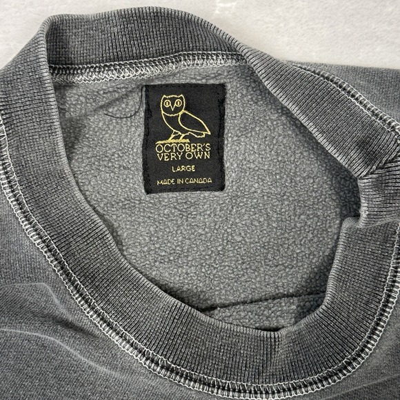 OvO Octobers Very Own Sweatshirt Mens L Gray Long Sleeve Crew Neck - Picture 4 of 7